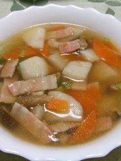 長いもとレタスのスープ-レシピのメイン写真