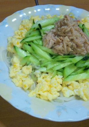 10分!冷やし中華ならぬ、冷やし素麺。-レシピのメイン写真