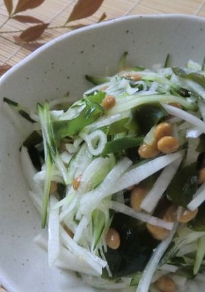 ＊生野菜と納豆の梅こぶ茶和え＊-レシピのメイン写真