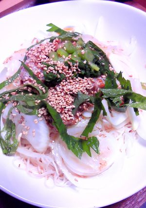 新玉納豆のせ☆血液サラサラそうめん。-レシピのメイン写真