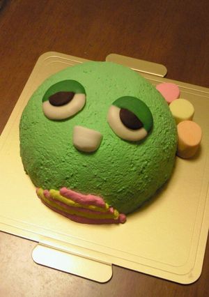 ガチャピンケーキ-レシピのメイン写真