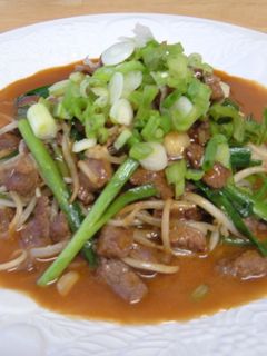 ニラ&もやし牛肉甘辛ソース炒め-レシピのメイン写真