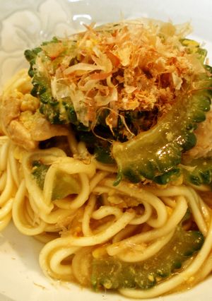 ゴーヤチャンプルーの焼きうどん-レシピのメイン写真