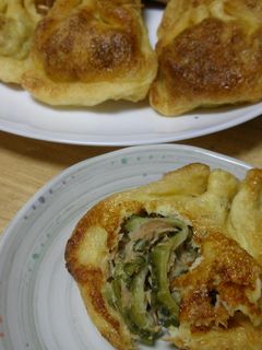 ゴーヤとツナマヨのおあげの包み焼き♪-レシピのメイン写真