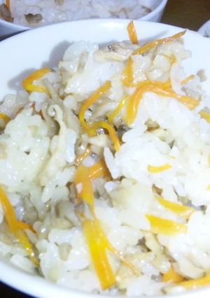 鶏皮と舞茸の混ぜごはん-レシピのメイン写真