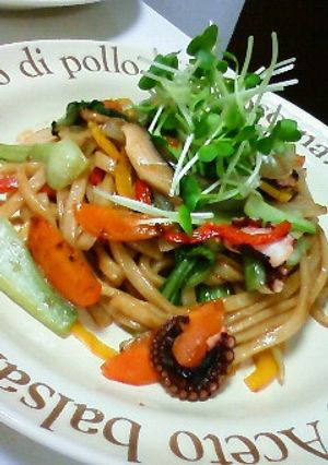 ソース☆たこ焼きうどん-レシピのメイン写真