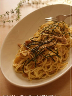Wダシで旨い♡ツナマヨ醤油パスタ-レシピのメイン写真