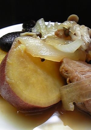 鶏肉とさつま芋の肉じゃが-レシピのメイン写真