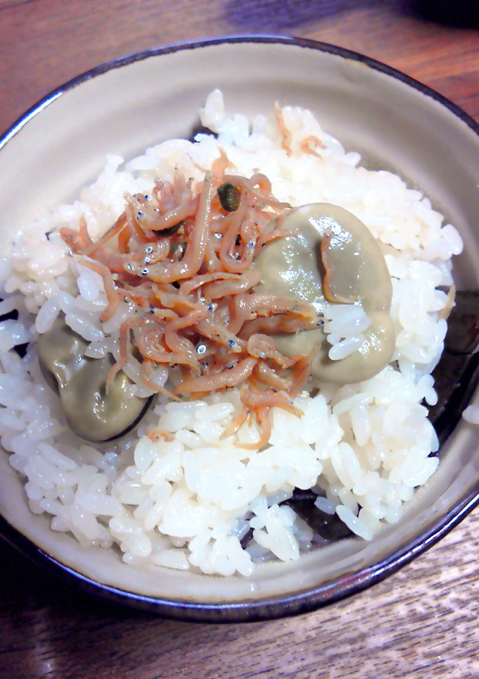空豆のおこわ　～ちりめん山椒のせ～-レシピのメイン写真