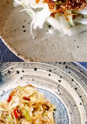 白菜の芯の辛味和え-レシピのメイン写真