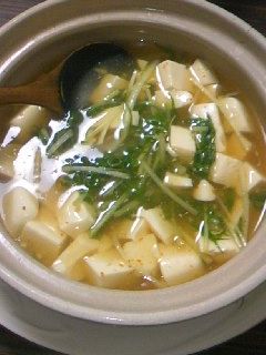 豆腐と水菜の簡単とろとろ煮(^o^)-レシピのメイン写真