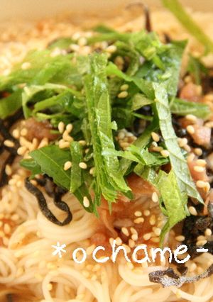 大葉と塩こんぶの梅だれソーメン-レシピのメイン写真