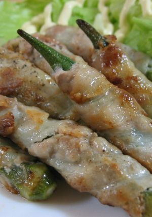 《簡単おつまみ》さっぱりオクラの豚肉巻き-レシピのメイン写真