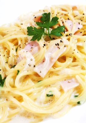 ハムのクリームパスタ-レシピのメイン写真