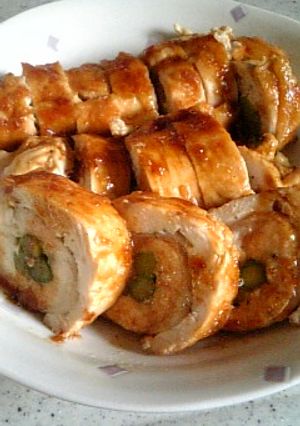 鶏胸肉のアスパラ巻き-レシピのメイン写真