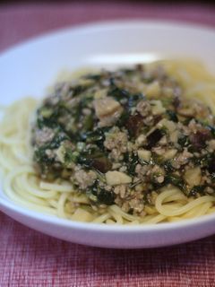 ほうれん草とひき肉のあんかけ和風パスタ❀-レシピのメイン写真