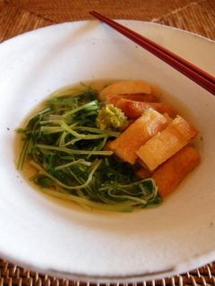 水菜と焼き油揚げの煮びたし-レシピのメイン写真
