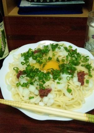 新たまねぎと梅干しの冷製パスタ-レシピのメイン写真