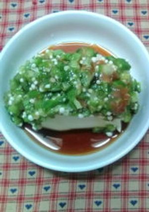暑い日に♪オクラと梅肉のサッパリ冷や奴☆-レシピのメイン写真