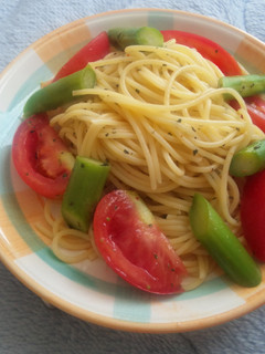 トマトとアスパラの冷製パスタ-レシピのメイン写真