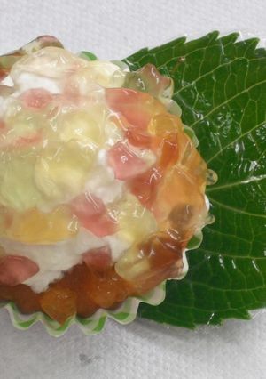 ホットケーキミックスであじさいケーキ-レシピのメイン写真