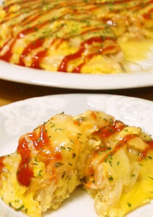 デッカイ❢もやしオムレツ-レシピのメイン写真