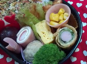 弁当☆魚肉ｿｰｾｰｼﾞの大葉油揚げ巻き-レシピのメイン写真