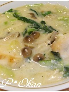 青梗菜とムネ肉のクリーム煮-レシピのメイン写真