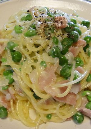 グリーンピースのクリームパスタ-レシピのメイン写真