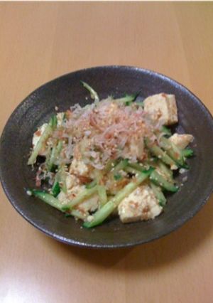 豆腐ときゅうりの梅ごまサラダ-レシピのメイン写真