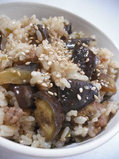 なすび肉味噌混ぜご飯-レシピのメイン写真