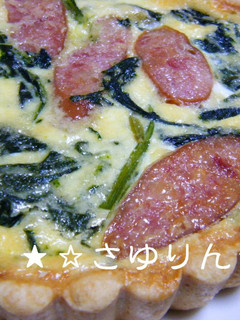 ほうれん草とウインナーのキッシュ♪-レシピのメイン写真