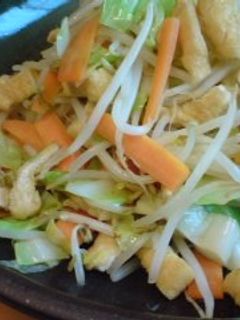 裏技 野菜炒めに「油揚げ」-レシピのメイン写真