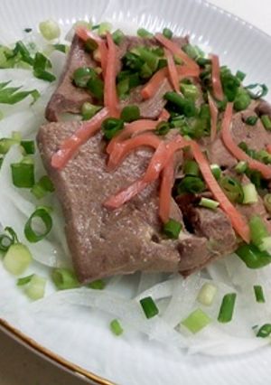 茹で豚レバーのダブルネギ　-レシピのメイン写真