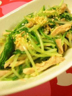 ハリハリ水菜と鶏肉の中華サラダ-レシピのメイン写真