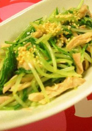 ハリハリ水菜と鶏肉の中華サラダ-レシピのメイン写真