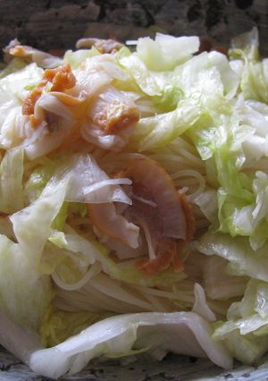 さっぱりおいしい♪レタスの冷たいパスタ-レシピのメイン写真