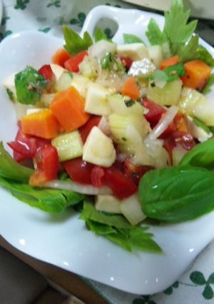 チーズと野菜のコロコロハーブサラダ-レシピのメイン写真