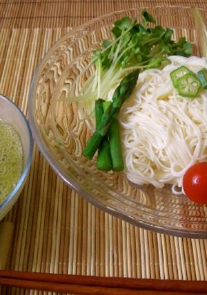 オクラのすり流し素麺-レシピのメイン写真