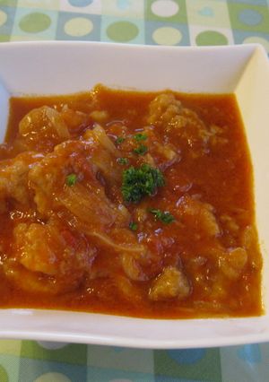 トマト缶！チキンのトマト煮ロベール風-レシピのメイン写真