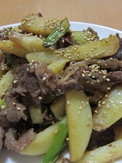 牛肉とジャガイモの甘辛炒め-レシピのメイン写真
