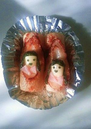 お弁当に！竹輪を切ったらかぐや姫が☆-レシピのメイン写真