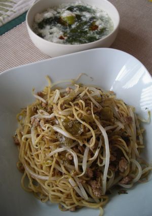 高菜と豚挽肉のやきそば-レシピのメイン写真