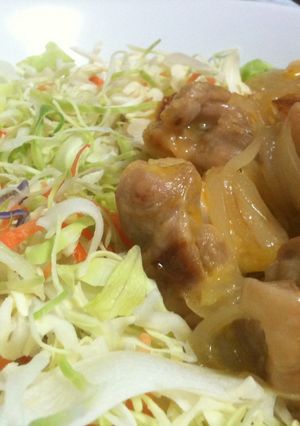 鶏を酒蒸してカルボナーラ的ソースをかけた-レシピのメイン写真