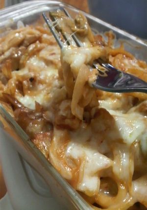 キムチオイマヨうどんのチーズ焼き=m=♪-レシピのメイン写真