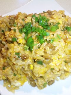 粘りが辛味を包みこむ!?納豆キムチ炒飯♪-レシピのメイン写真