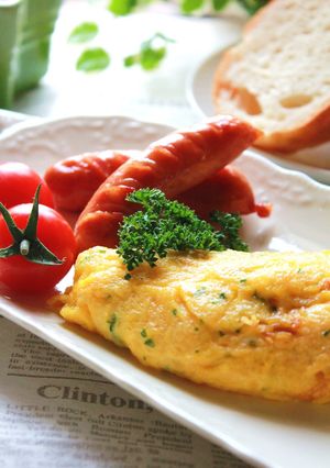 朝食に✿チーズ香る簡単オムレツ♪-レシピのメイン写真