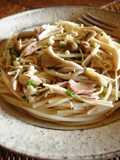 ワンボウルで♪きのことツナの冷製パスタ