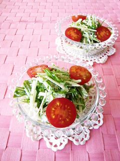 すぐできる☆水菜の柚子胡椒サラダ♪-レシピのメイン写真