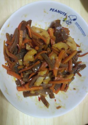 ☆韓国風☆お酒もご飯も進むきんぴら蓮根-レシピのメイン写真